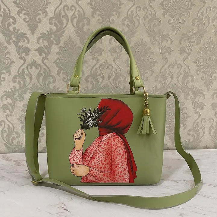 Catié Hijabi Girl Printed Handbag Premium Shoulder Bag