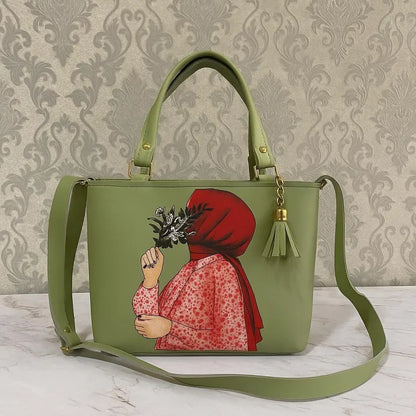 Catié Hijabi Girl Printed Handbag Premium Shoulder Bag