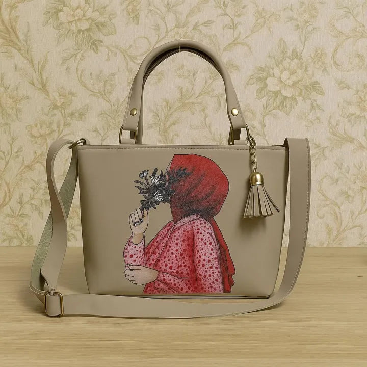 Catié Hijabi Girl Printed Handbag Premium Shoulder Bag