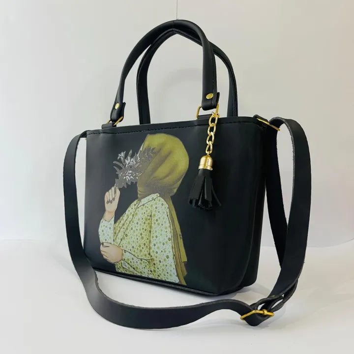 Catié Hijabi Girl Printed Handbag Premium Shoulder Bag