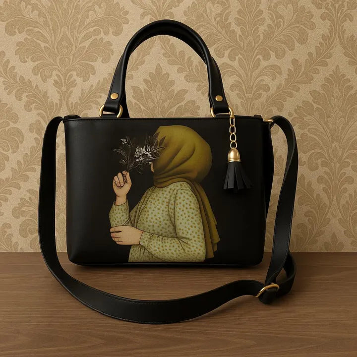 Catié Hijabi Girl Printed Handbag Premium Shoulder Bag